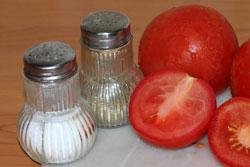salt tomatoes